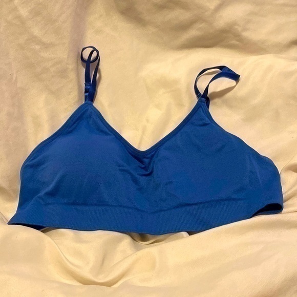 Zenana Outfitters Removable Pad Blue Bra L/Xl